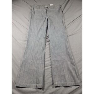Chico's Denim The Ultimate‎ Fit Sailor Cadette Flare jeans Sz 2 34x32 striped